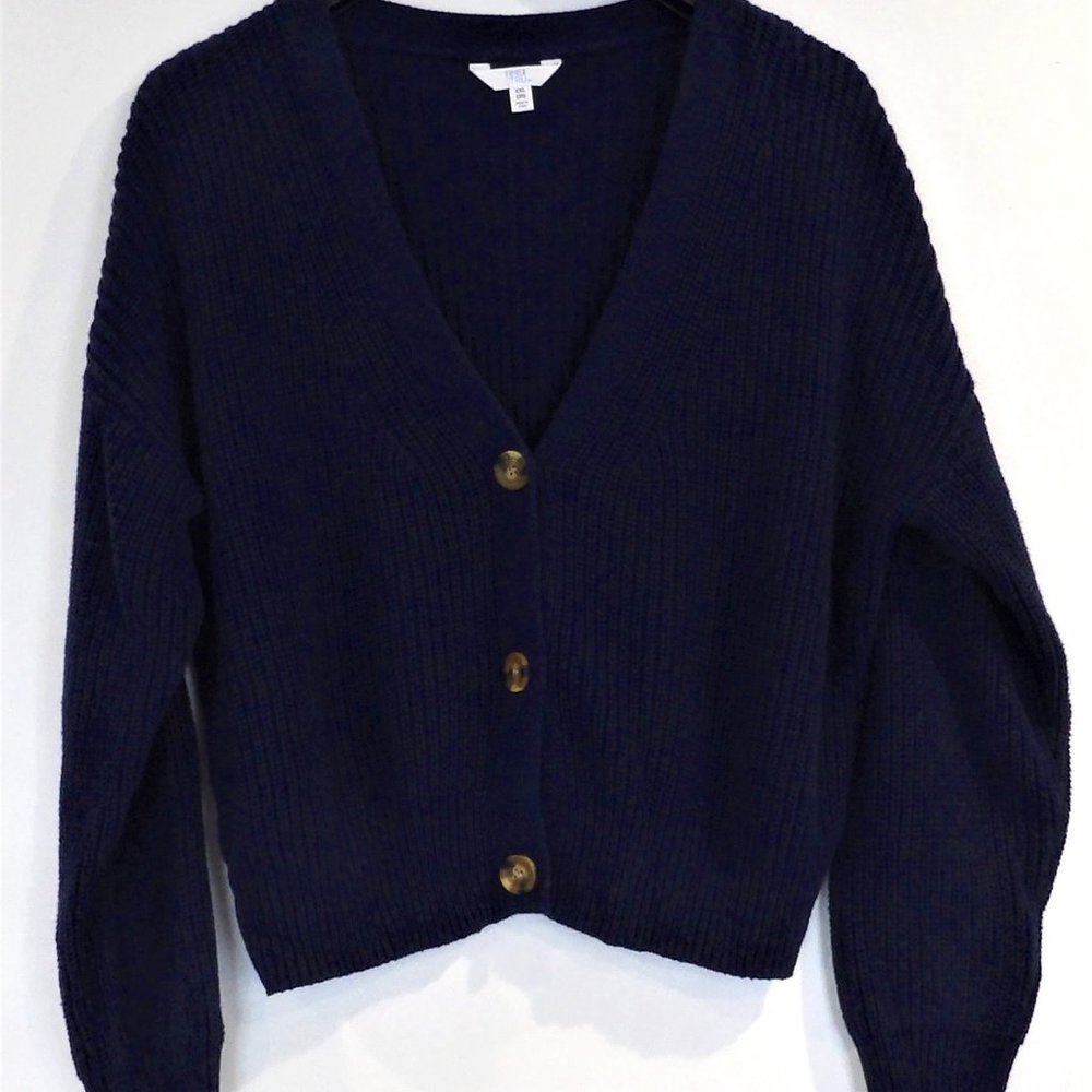 NAVY CARDIGAN SWEATER TIME AND TRU XXL(20)